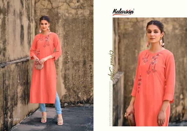 Kalaroop Kaviya Trendy Wear Designer Kurti Collection